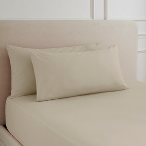 Hotel 230 Thread Count 100% Cotton Percale Large Standard Pillowcase Pair