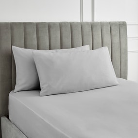 Hotel 230 Thread Count 100% Cotton Sateen Large Standard Pillowcase Pair