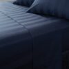 Hotel White Stripe 230 Thread Count 100% Cotton Flat Sheet