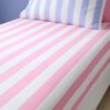 Set of 2 Bold Stripe Cotton Fitted Bed Sheets Set of 2 Bold Stripe Cotton Fitted Bed Sheets